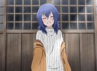 Chika after having walked 1225 steps to reach a temple (Image via Makaria)